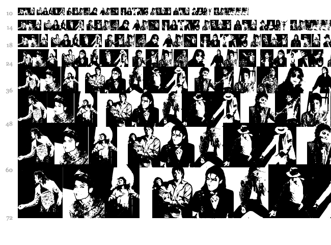 MJ The King of Pop font waterfall